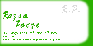 rozsa pocze business card